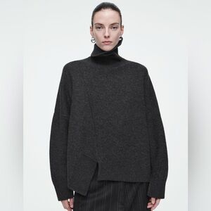NWOT Cos Asymmetric Merino Wool Sweater